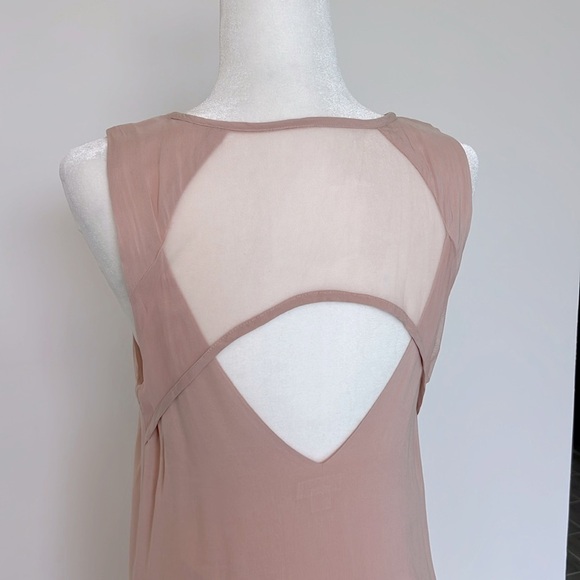 Urban Outfitters Silence + Noise Mini Dress V Neck Mesh Cutout Sleeveless Shift - Picture 17 of 17
